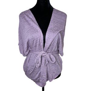 Anthropologie Moth Lilac Dolman Sleeve Tie Waist Cardigan Women's Size Small